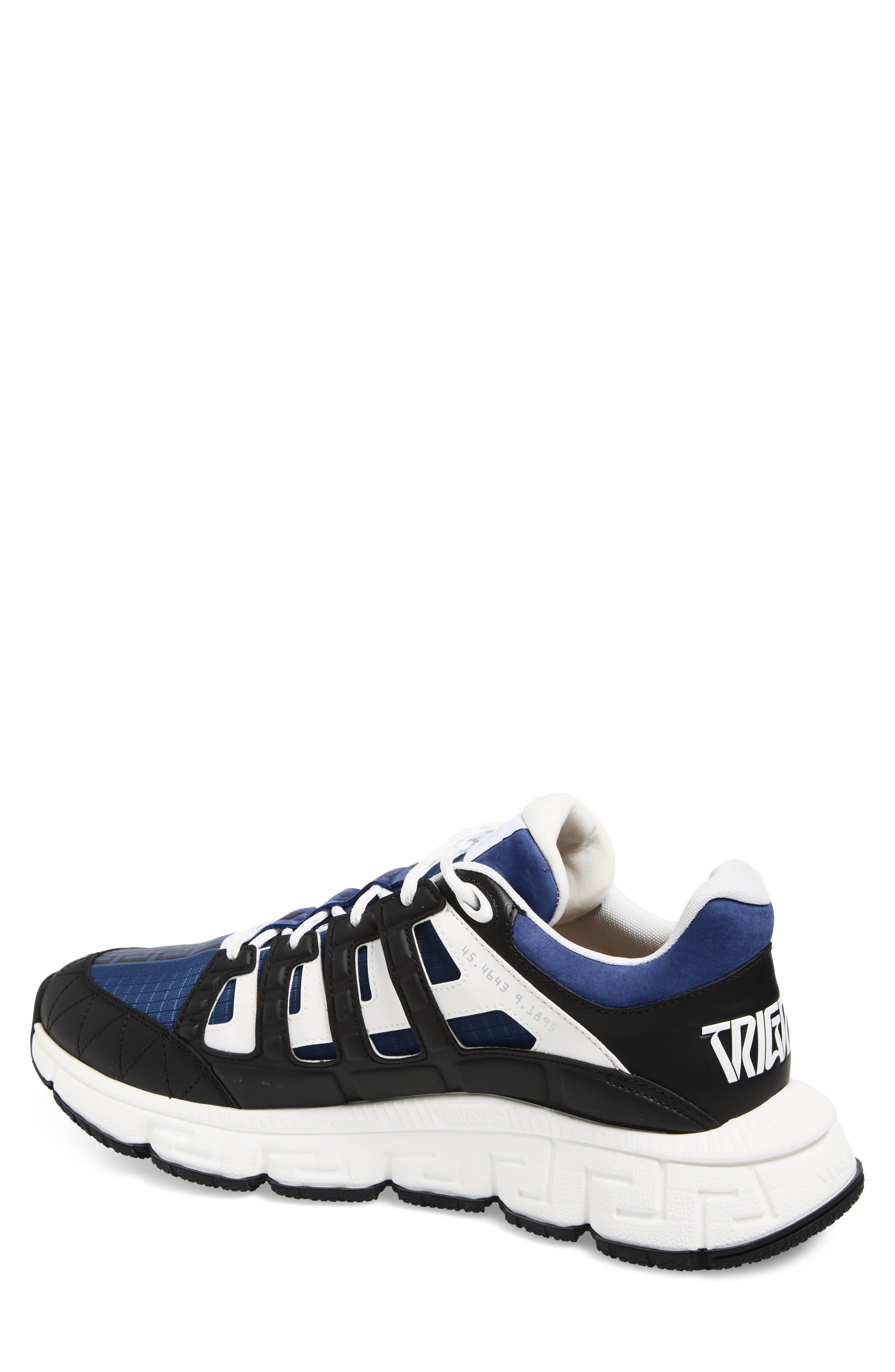 Versace Trigreca Sneaker, Alternate, color, Black Blue Petrolio White