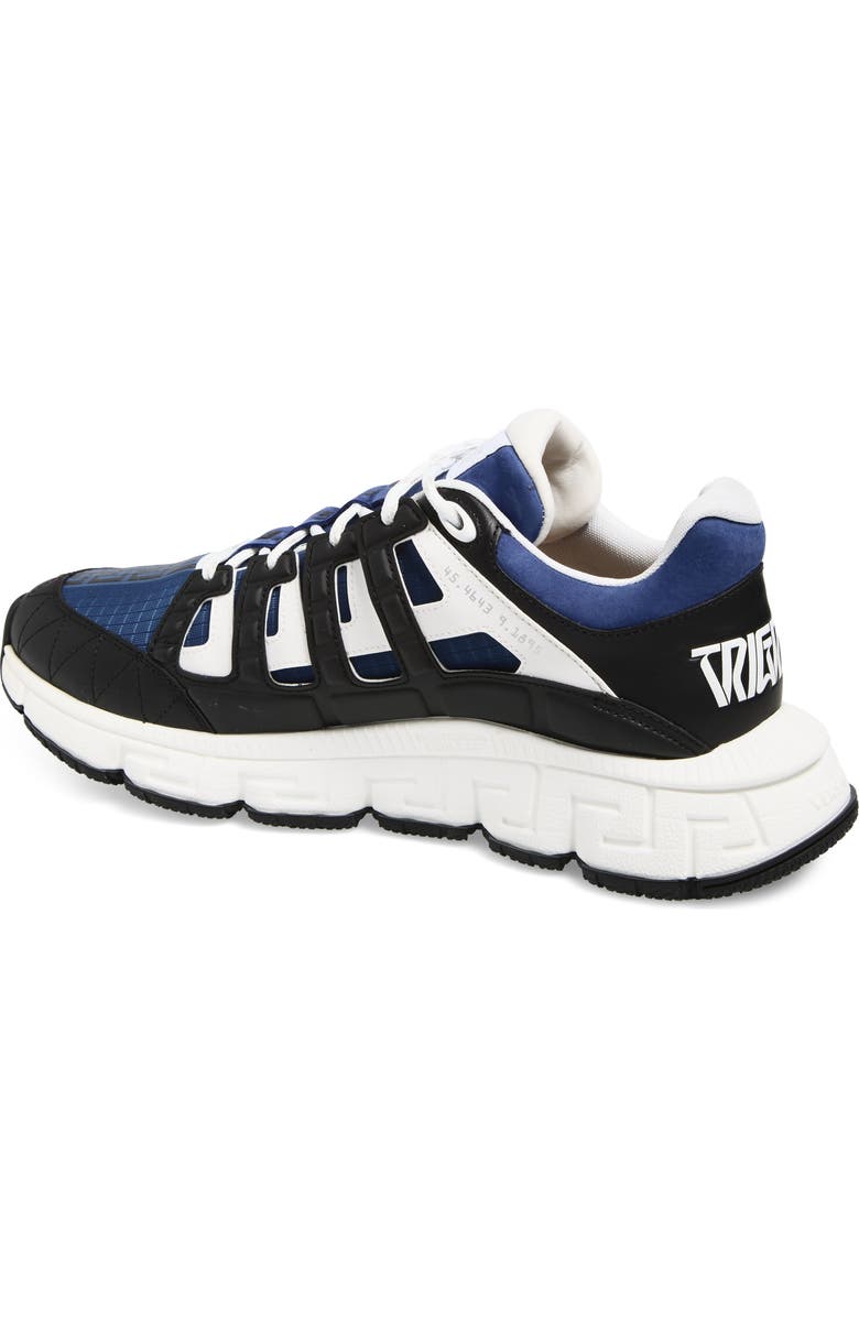 Versace Trigreca Sneaker, Alternate, color, Black Blue Petrolio White