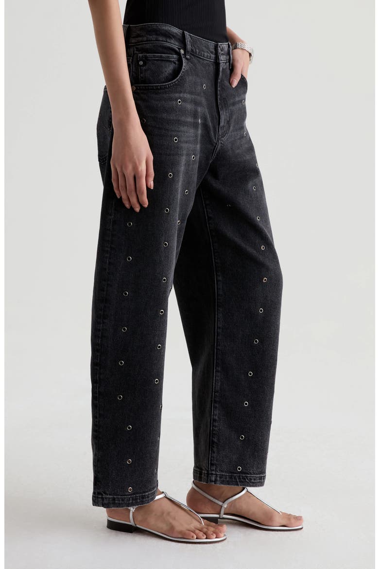 Hattie Grommet High Waist Ankle Barrel Jeans, Alternate, color, INNOVATION