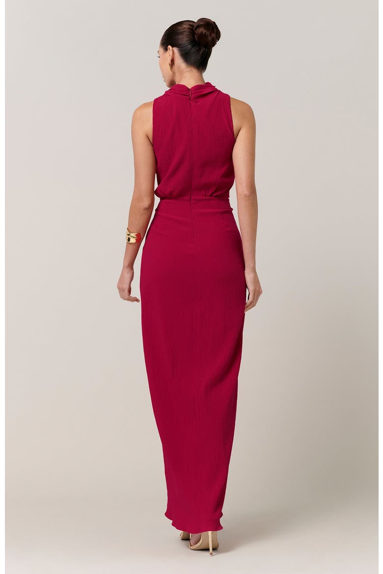 Ursula Midi Dress, Alternate, color, Plum Red