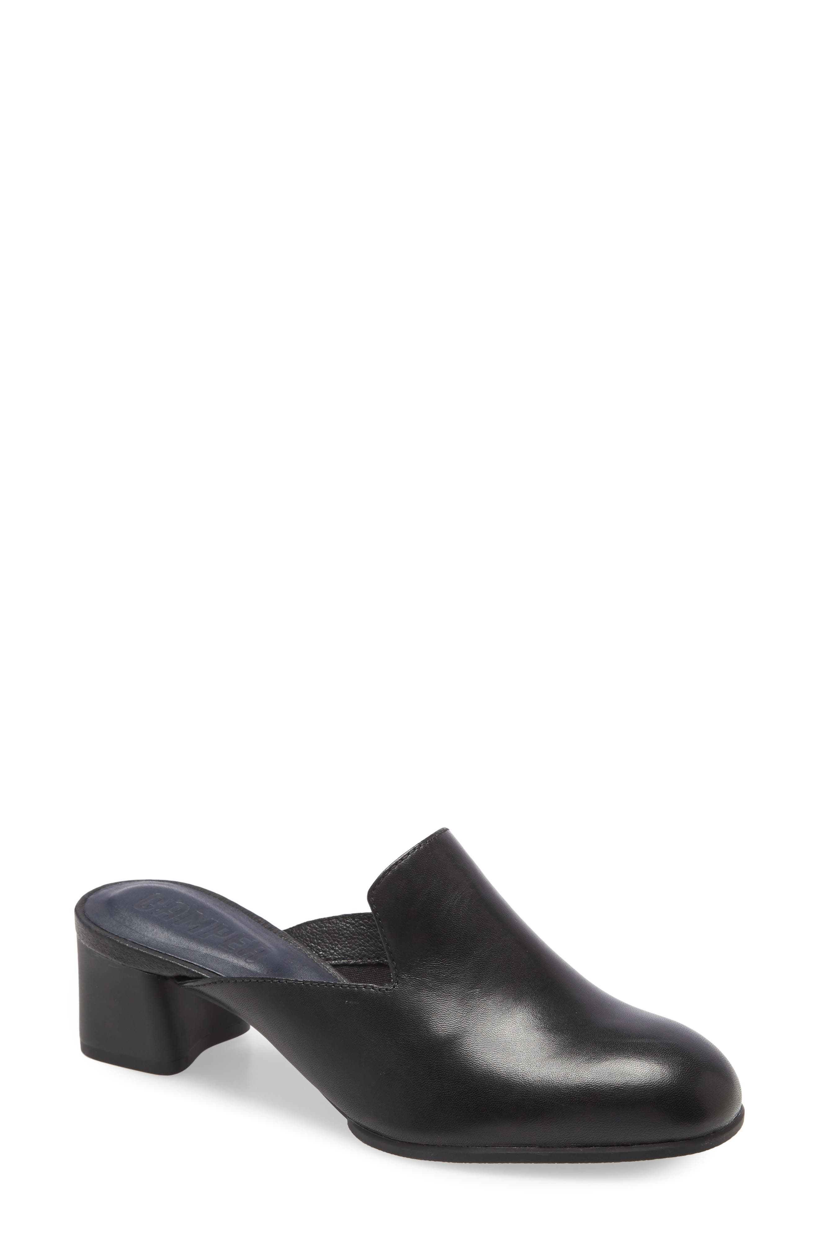 Camper Katie Leather Block Heel Mule, Main, color, 