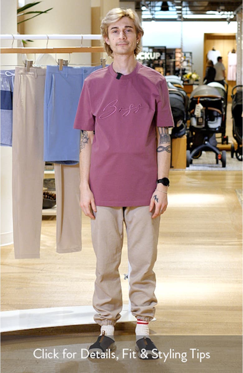 Thompson Logo Embroidered Cotton Graphic T-Shirt, sales video thumbnail