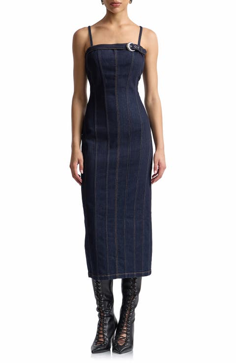 Seamed Midi Dress