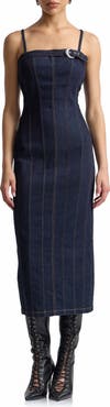 Avec Les Filles Seamed Midi Dress