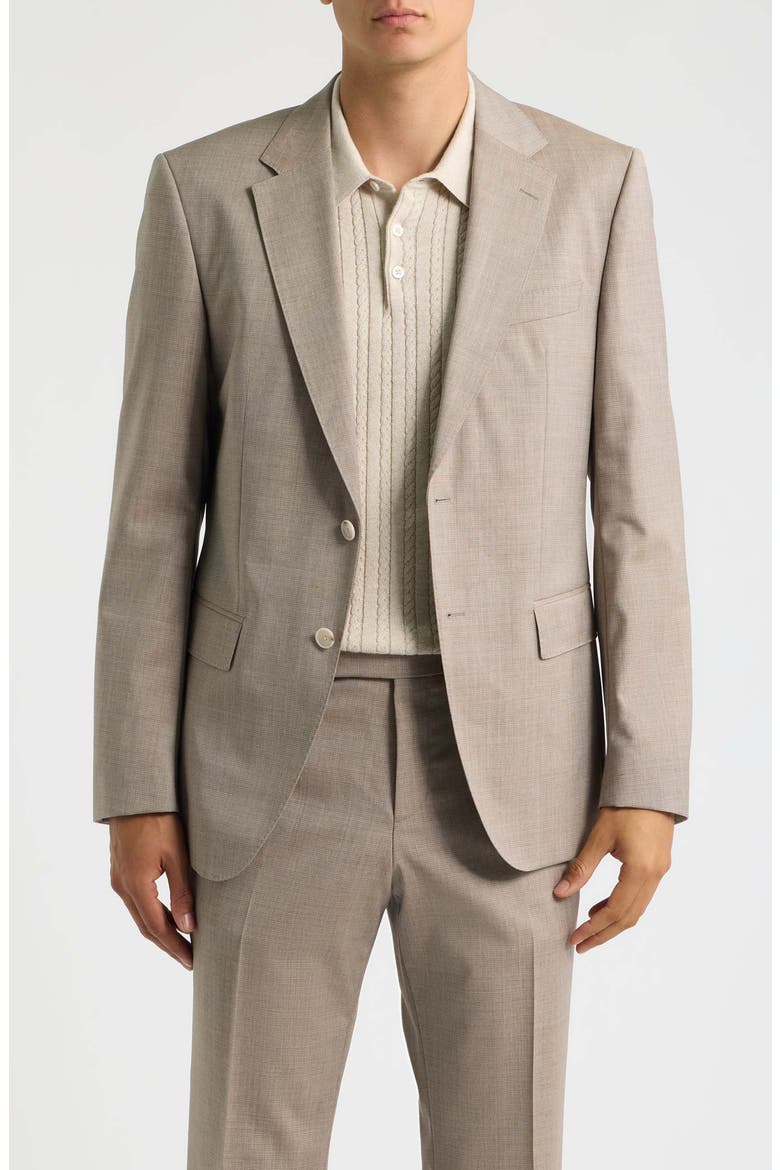 Virgin Wool Suit, Alternate, color, MEDIUM BEIGE