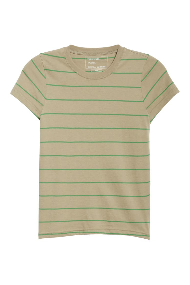 Type A Version 6 Stripe Tiny Tee (Nordstrom Exclusive), Main, color, KHAKI GREEN