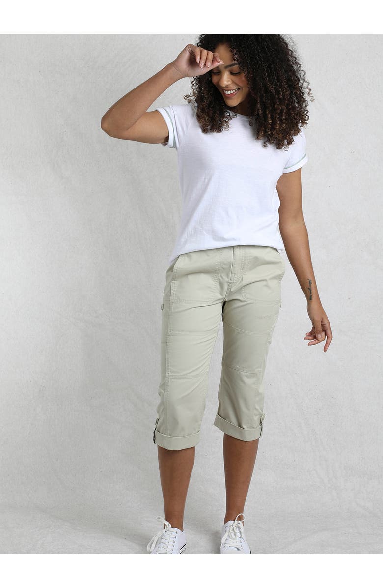 Weird Fish Salena 3/4 Length Trousers, Alternate, color, Oyster