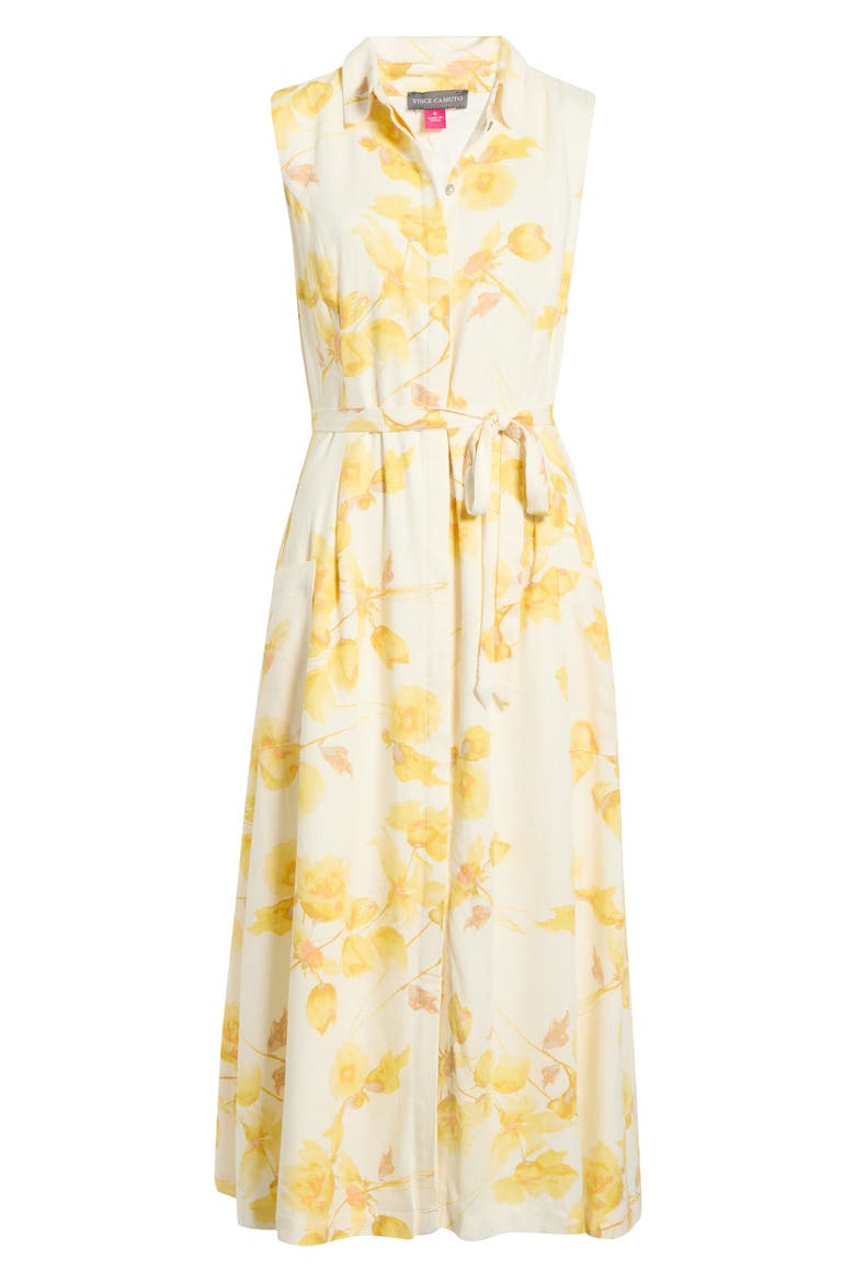 Floral Print Shirtdress, Alternate, color, NEW IVORY