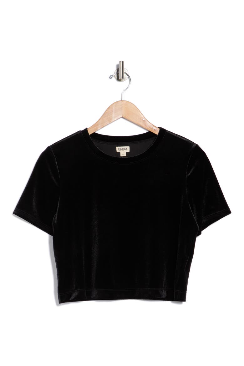 Donna Crop T-Shirt, Alternate, color, BLACK