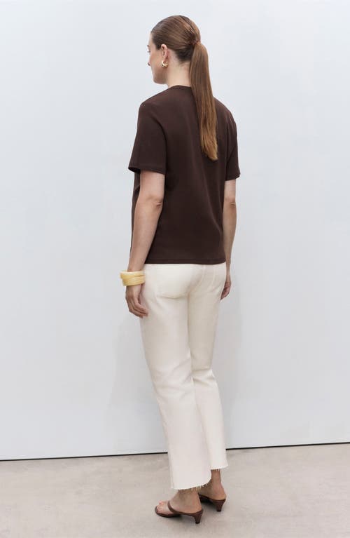 Mango Over The Bump Raw Hem Crop Flare Maternity Jeans In White