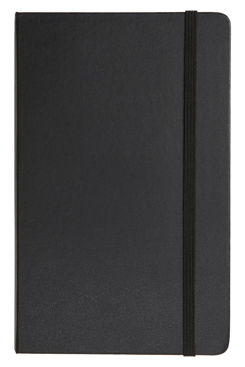Classic Large Ruled Hardcover Notebook, Main, color, BLACK