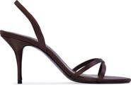 BLACK SUEDE STUDIO Jolla 80 Satin Slingback Sandal