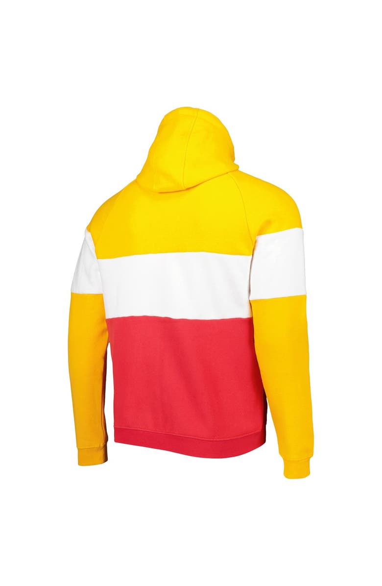 New Era Men's New Era Red/Gold Kansas City Chiefs Colorblock Current Pullover Hoodie, Alternate, color, Red