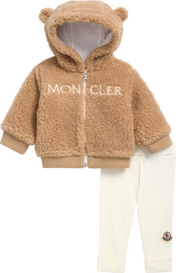 Teddy Hooded Fleece Jacket & Leggings Set