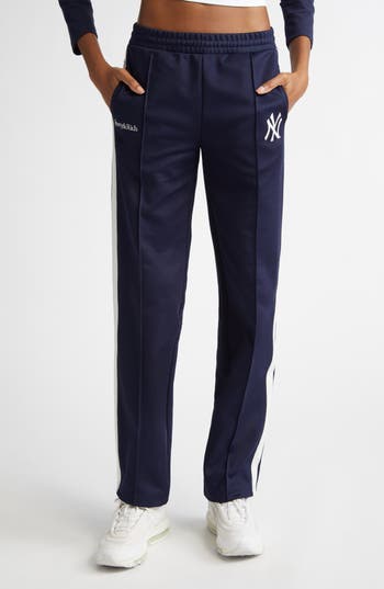 Sporty And Rich Sporty & Rich Yankees Serif Track Pants In Navy