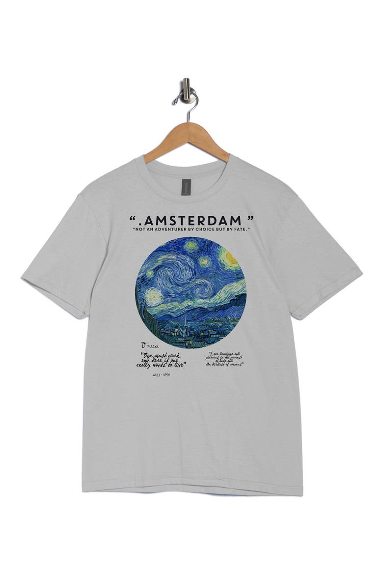 Van Gogh Amsterdam Graphic T-Shirt, Alternate, color, WHITE