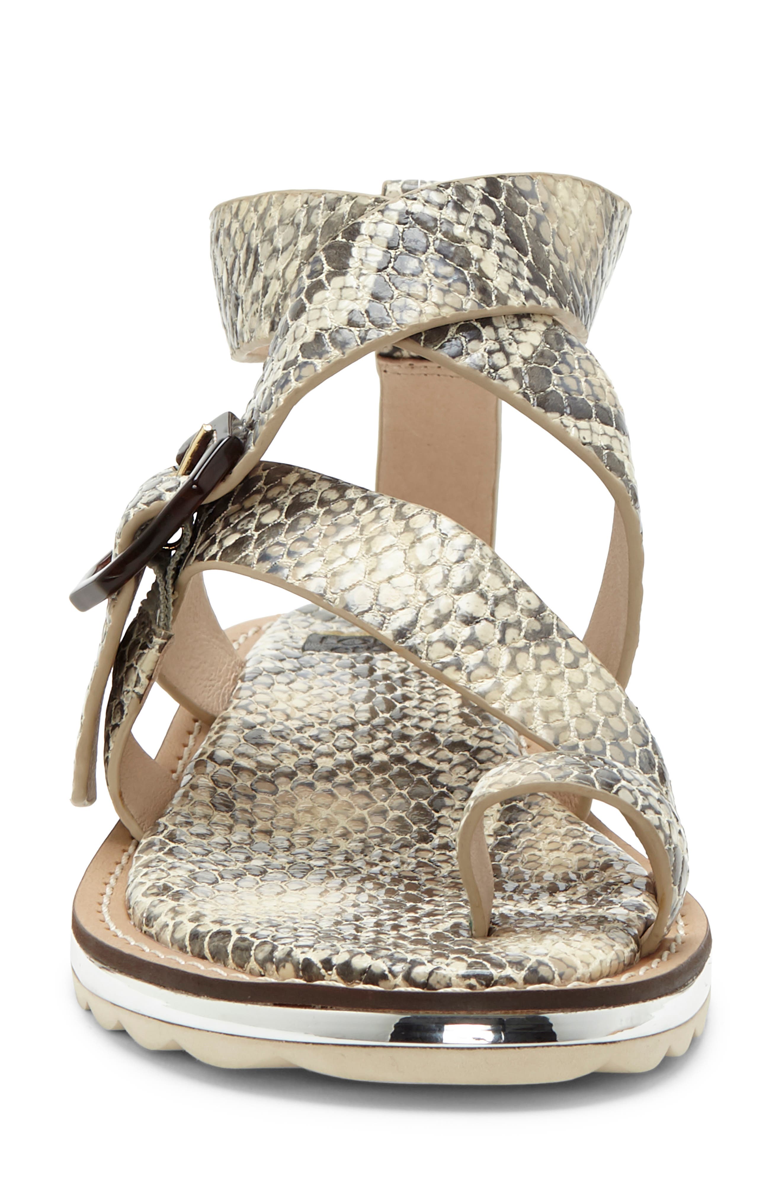 Esmond Gladiator Sandal, Alternate, color, TAUPE SNAKE PRINT