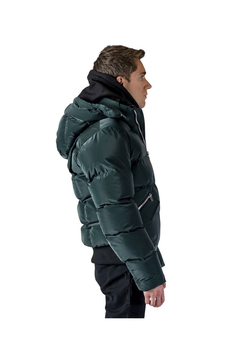 Men's Woody Bomber Quilted Coat, Alternate, color, GREEN DIAMOND