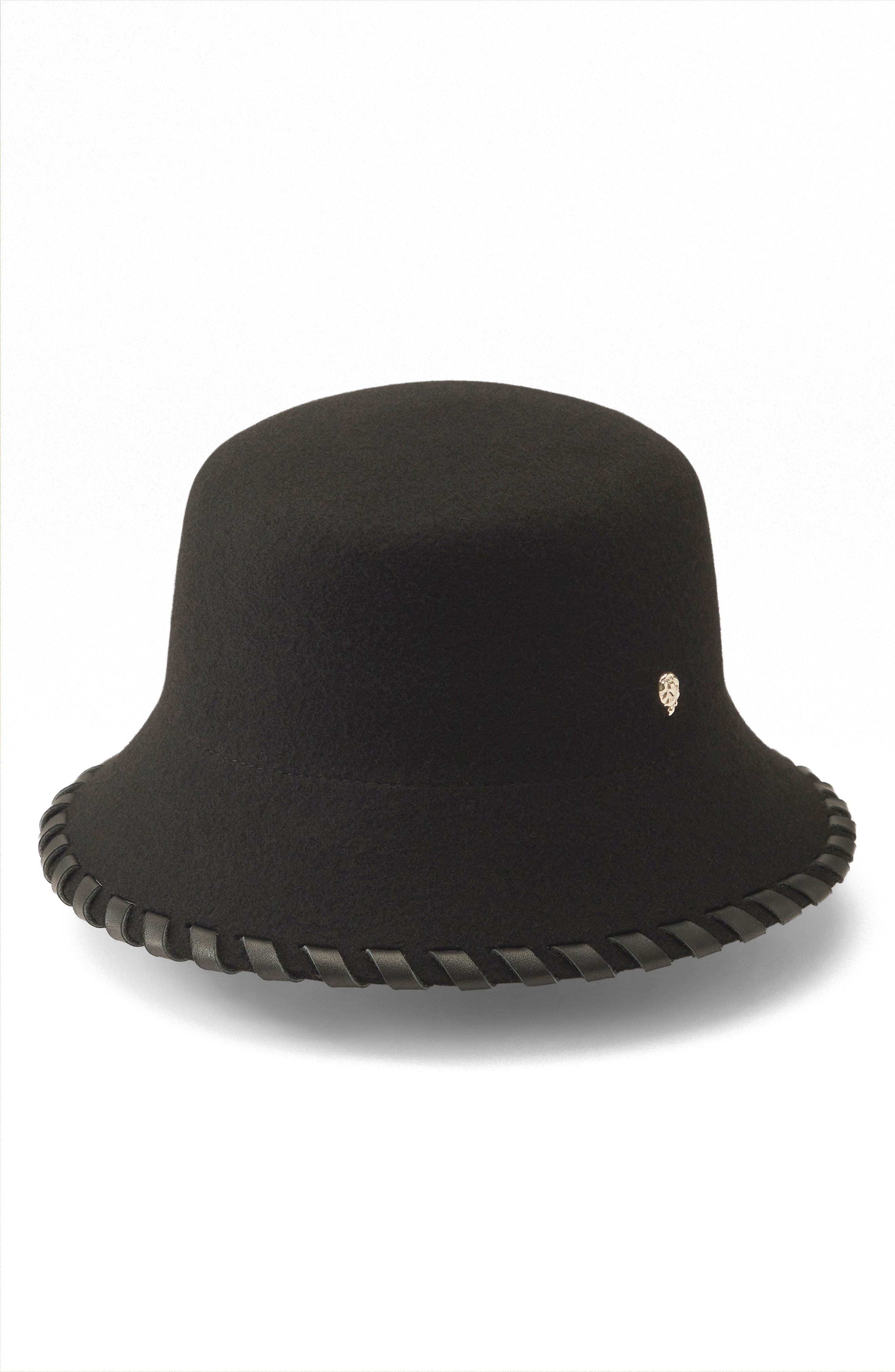 Helen Kaminski Oden Merino Wool Bucket Hat in Black 