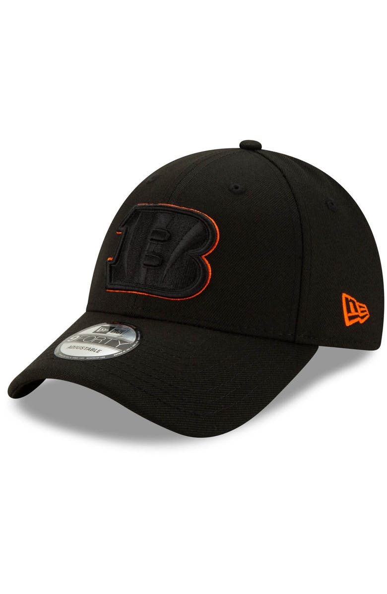 New Era Men's New Era Black Cincinnati Bengals Primary Logo Momentum 9FORTY Adjustable Snapback Hat, Main, color,