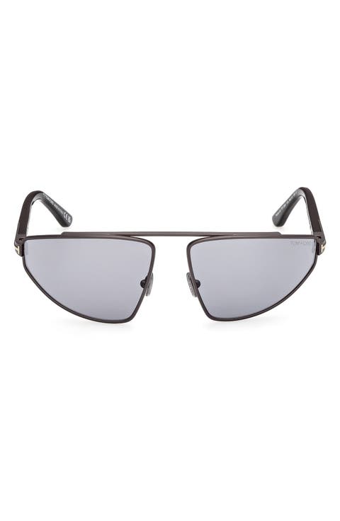 Parker 64mm Oversize Pilot Sunglasses