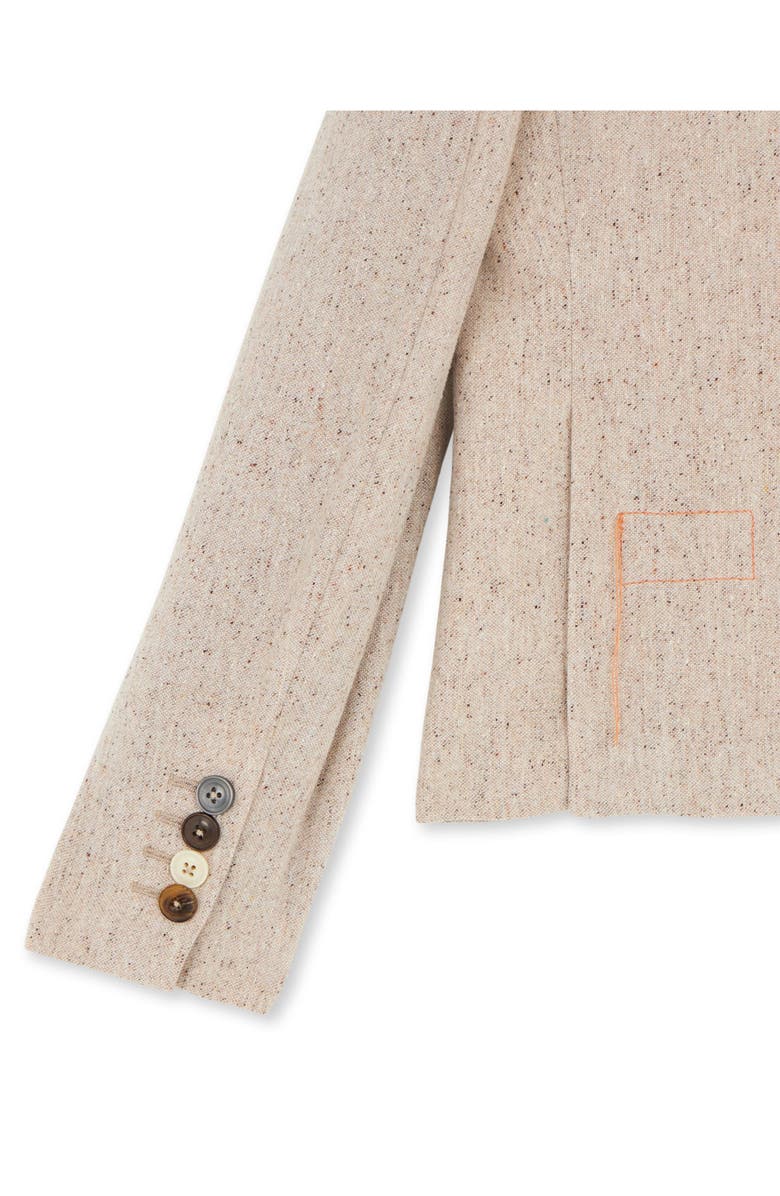 Fortela Short Single-Breasted Blazer, Alternate, color, Ecru