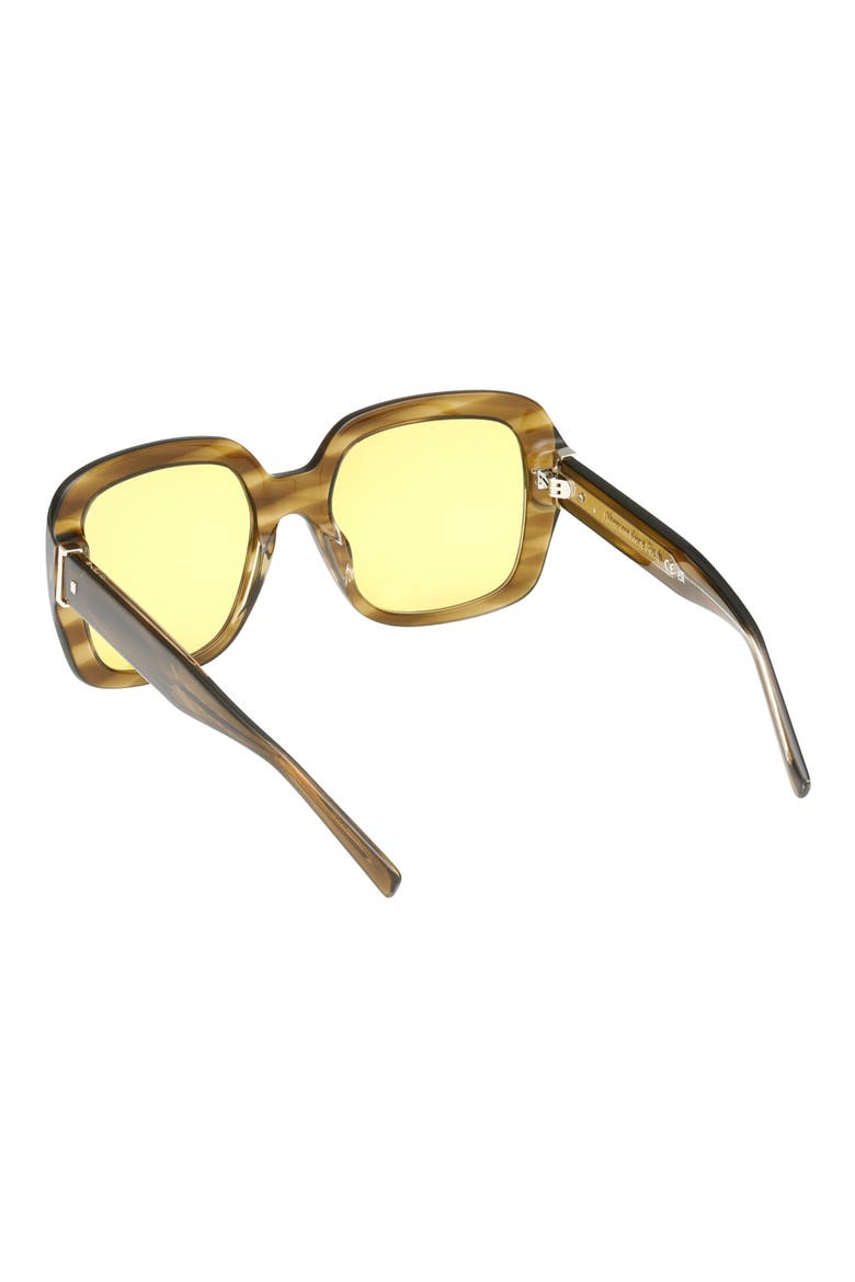 55mm Square Sunglasses, Alternate, color, BROWN HORN / BROWN