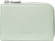 Kate Spade New York mini glazed leather zip card case