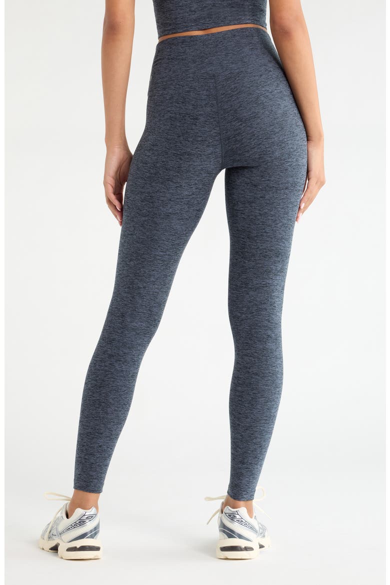 Renew Mélange High Waist Leggings, Alternate, color, NAVY ARMADA MELANGE