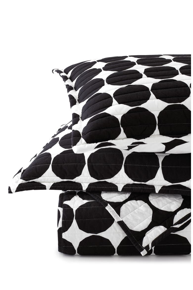 Pienet Kivet Quilt & Sham Set, Alternate, color, BLACK