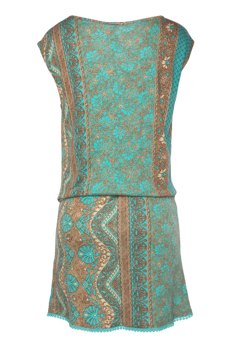 Crochet Hem Dress, Alternate, color, Turquoise Multi
