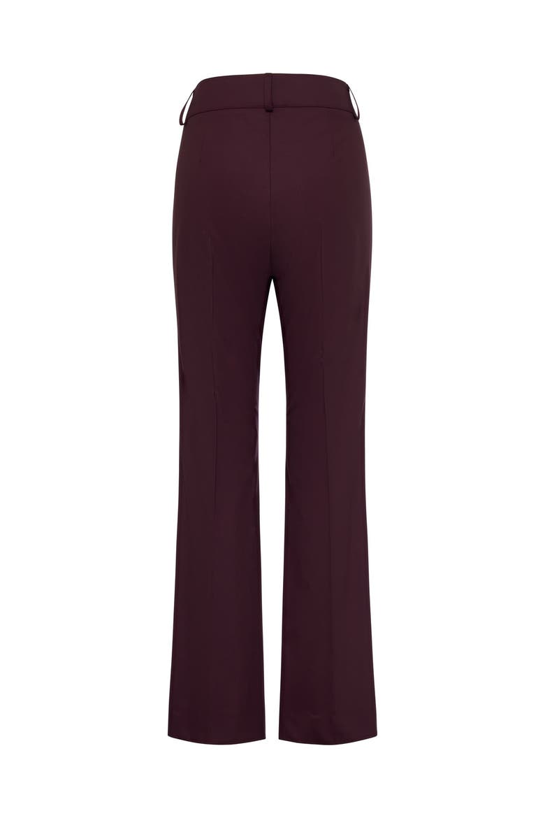 Wool Stretch Trousers With Bootcut, Alternate, color, Bordeaux