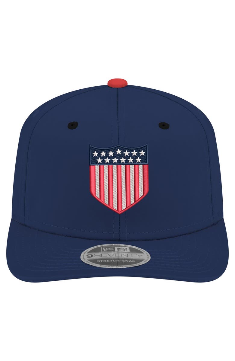 New Era Men's New Era Navy USMNT 1913 Retro 9SEVENTY Snapback Hat, Alternate, color,