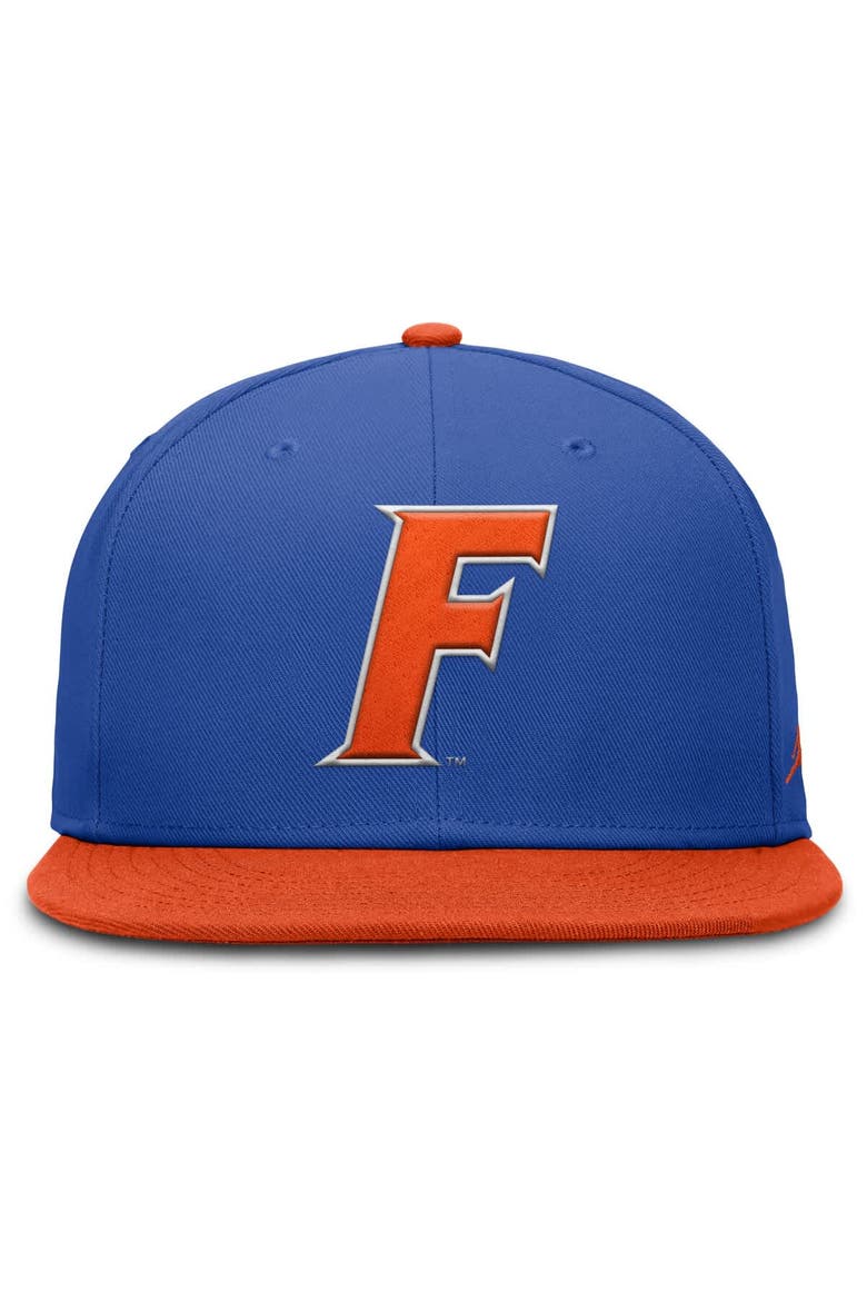 Men's Jordan Brand Royal/Orange Florida Gators Two-Tone Primetime Performance Fitted Hat, Alternate, color, Royal