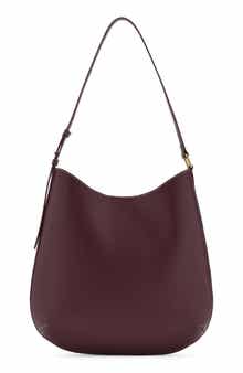 MANGO Large Oval Faux Leather Shoulder Bag