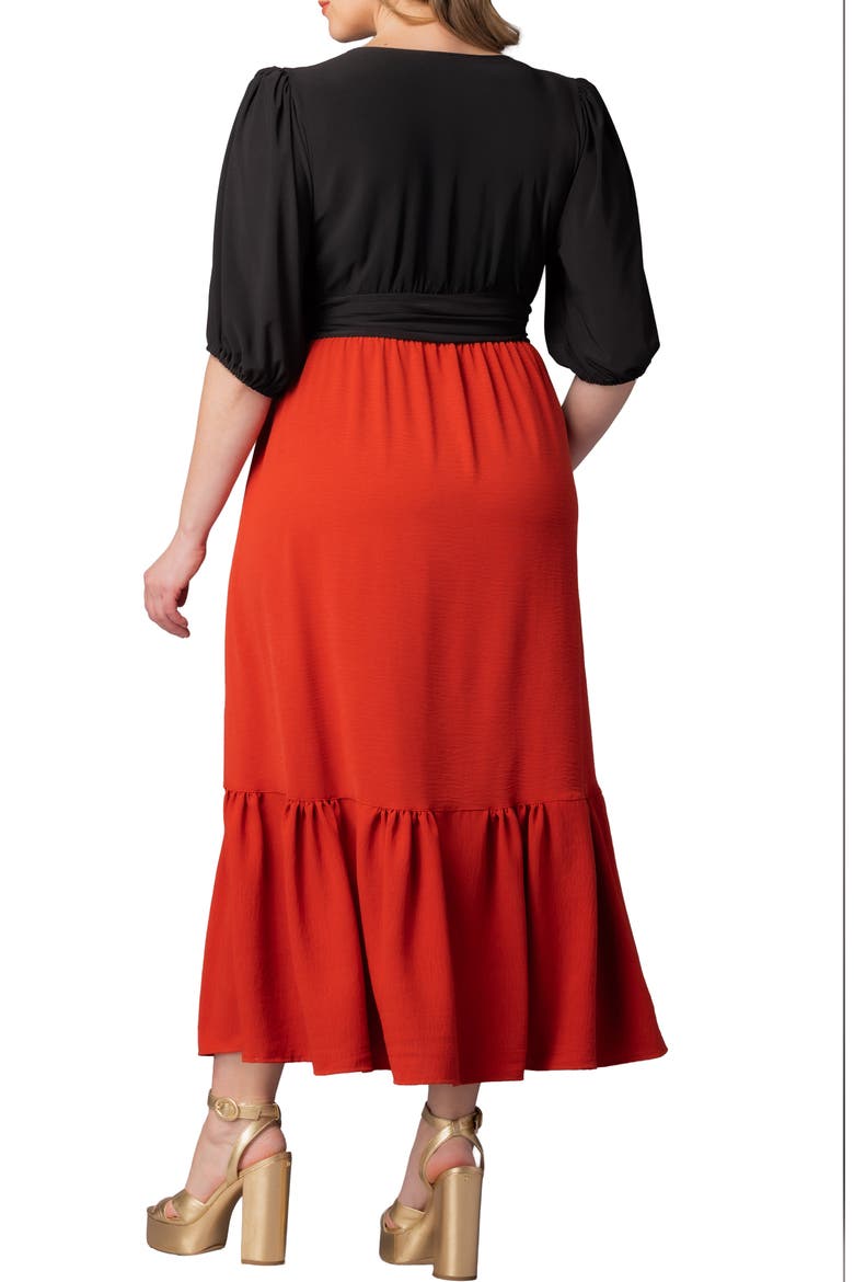 Danica Mixed Media Dress, Alternate, color, CHILI PEPPER