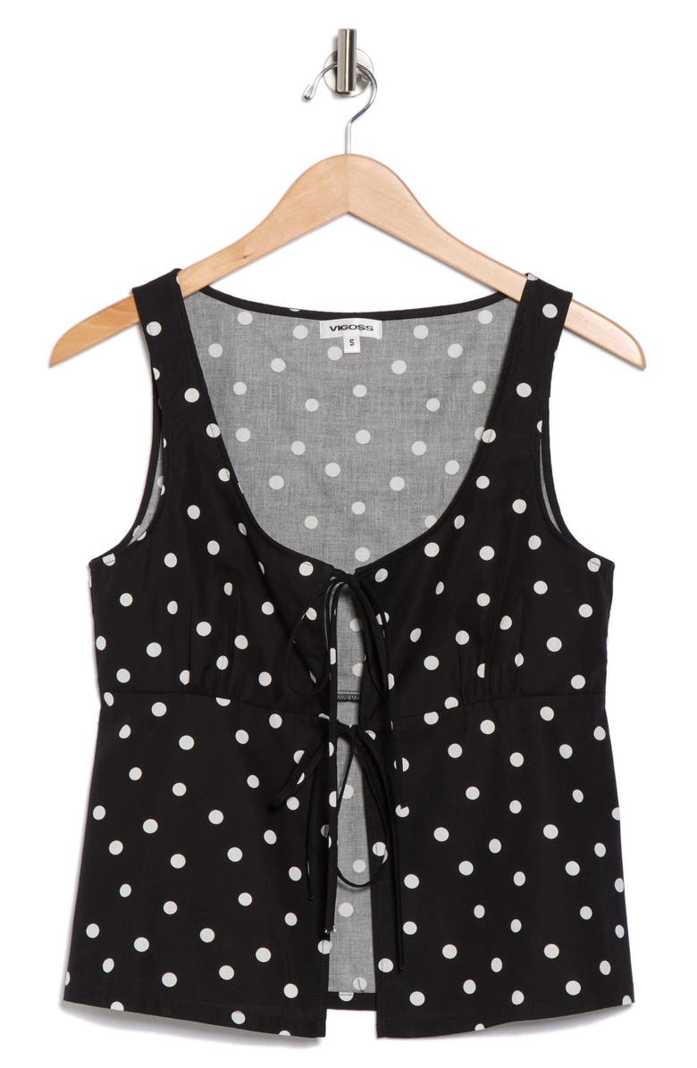 Vigoss Tie Front Vest Top, Alternate, color, 