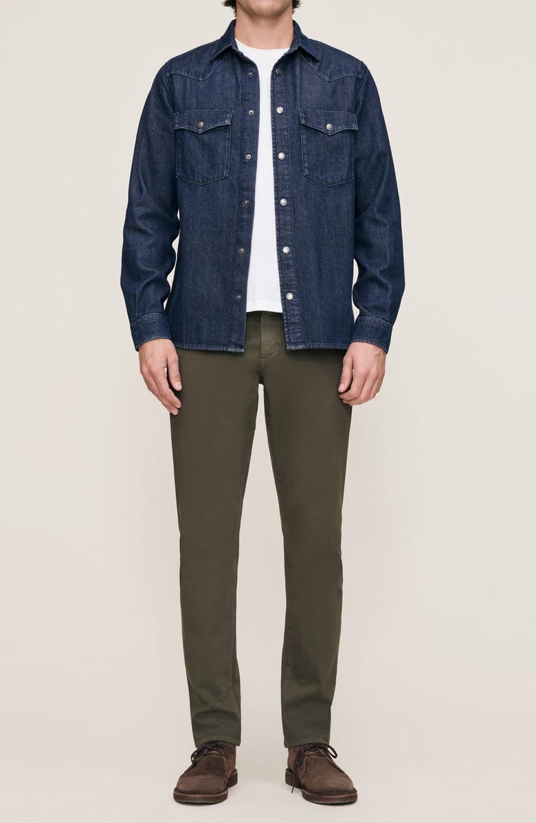 DL1961 Dominick Cotton Blend Denim Western Shirt, Alternate, color, Stockyards