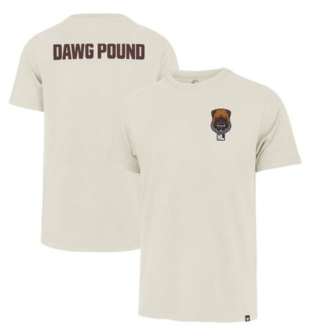 Men's '47 Cream Cleveland Browns Dawg Pound XL Backer Franklin T-Shirt
