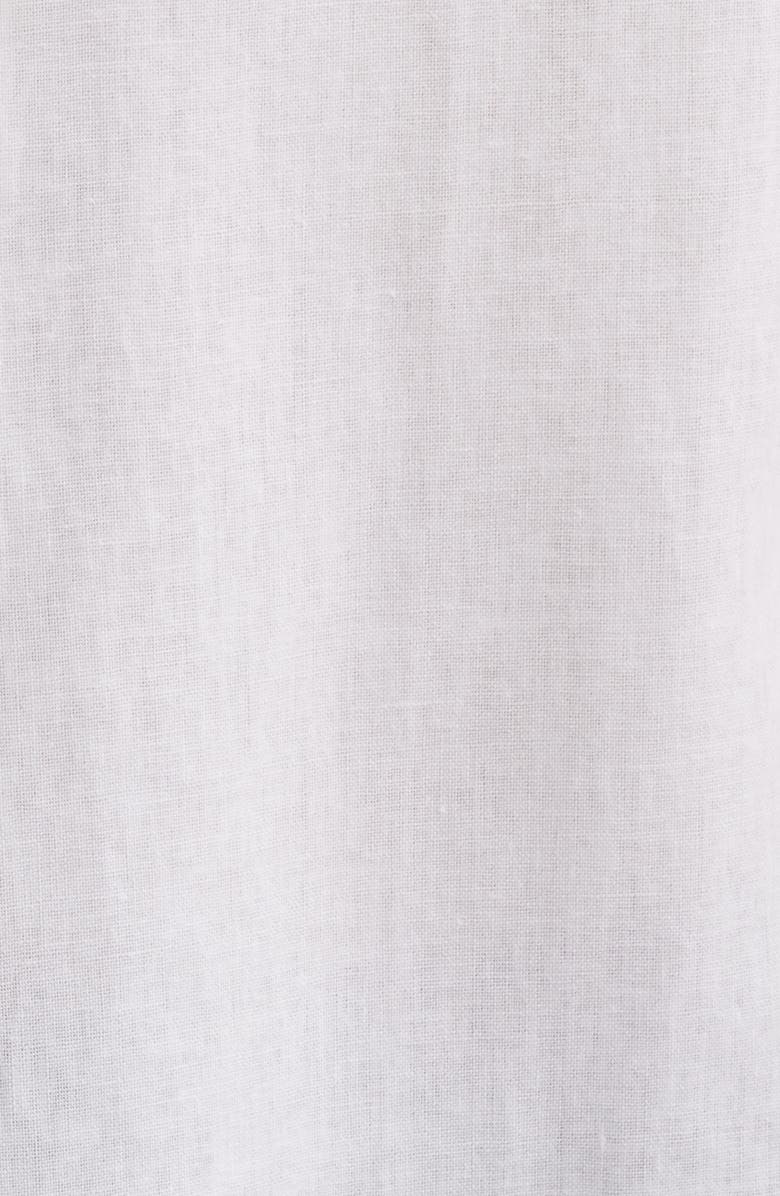Mack Weldon Relaxed Fit Linen Camp Shirt, Alternate, color, Bright White