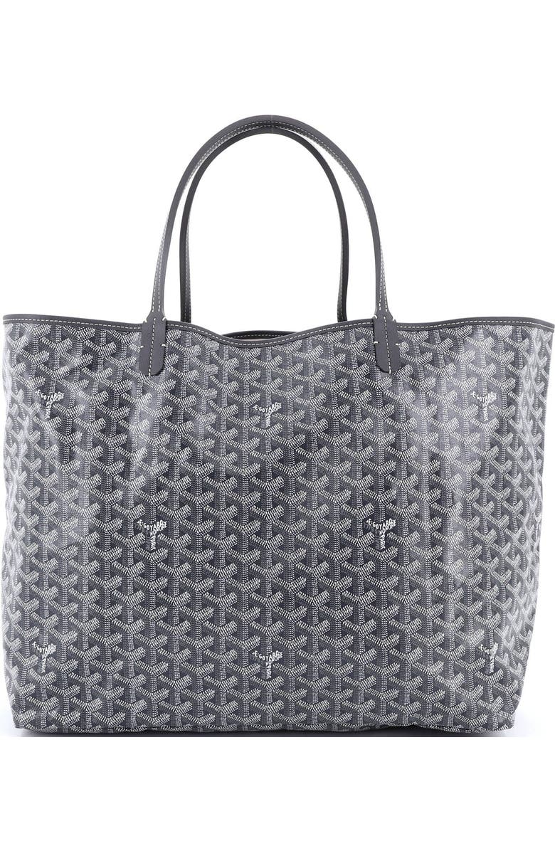 Pre-Owned Goyard Saint Louis Tote Coated Canvas GM, Main, color, Gray