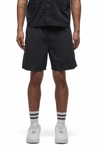 Cotton Blend Drawstring Shorts