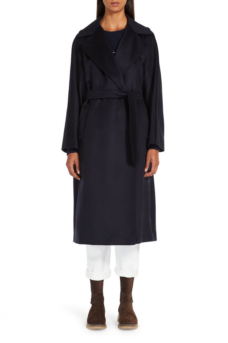 Resina Virgin Wool Coat, Main, color, NAVY