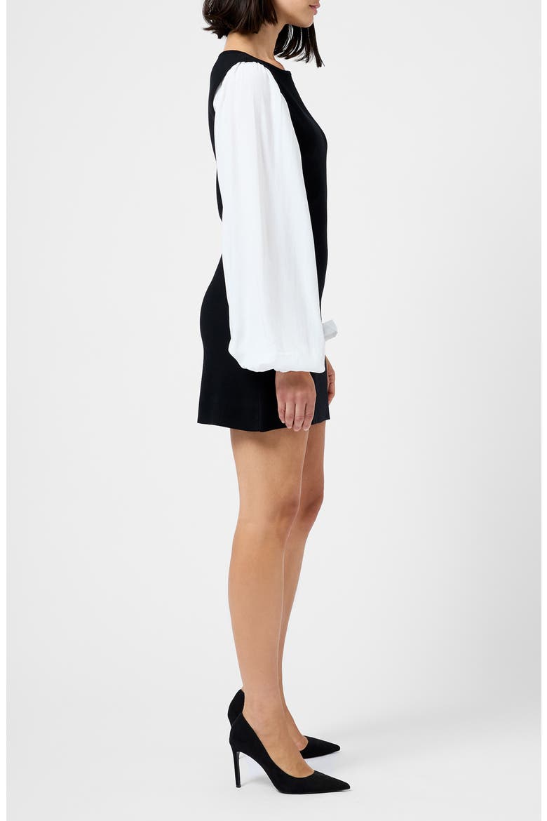 Maxime Long Sleeve Shift Dress, Alternate, color, BLACK-SUMMER WHITE
