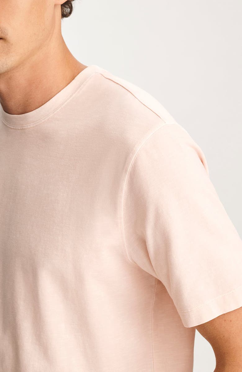 Mavi Jeans Pale Pink Slub Cotton Blend T-Shirt, Alternate, color,