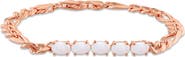 DELMAR Opal Birthstone Chain Bracelet