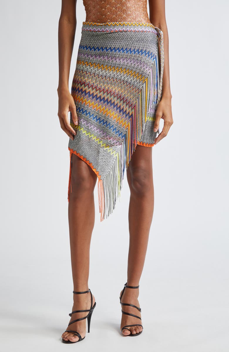 Missoni Chevron Knit Wrap Skirt, Main, color, 