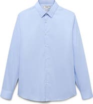 MANGO Slim Fit Cotton Button-Up Shirt