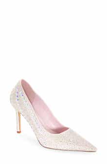 Corbel Rhinestone Pointed Toe Pump
