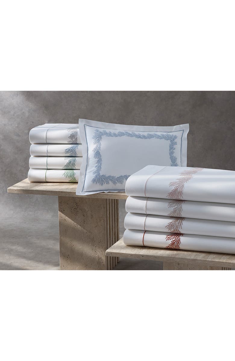 Matouk Atoll Flat Sheet, Alternate, color, Dune